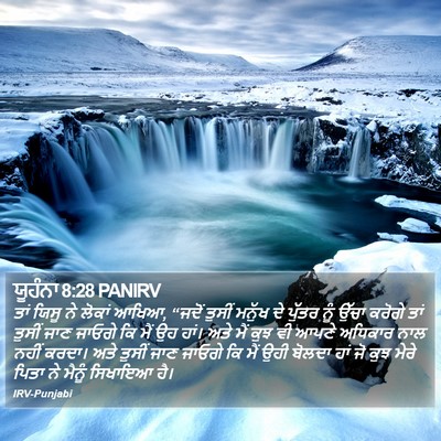 ਯੂਹੰਨਾ 8:28 PANIRV Bible Verse Image