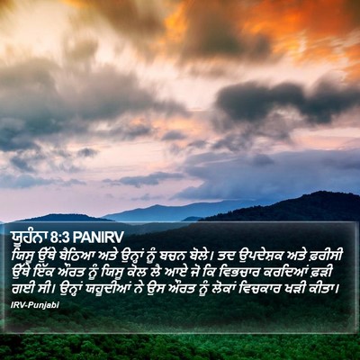 ਯੂਹੰਨਾ 8:3 PANIRV Bible Verse Image