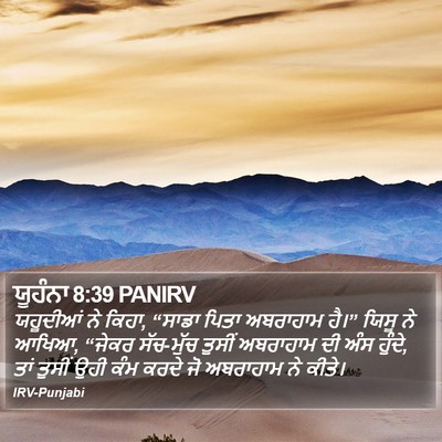 ਯੂਹੰਨਾ 8:39 PANIRV Bible Verse Image