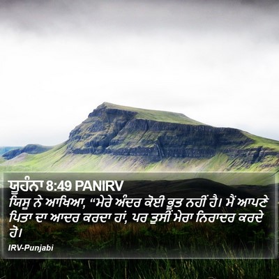 ਯੂਹੰਨਾ 8:49 PANIRV Bible Verse Image