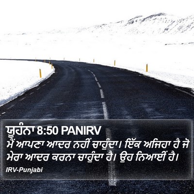 ਯੂਹੰਨਾ 8:50 PANIRV Bible Verse Image