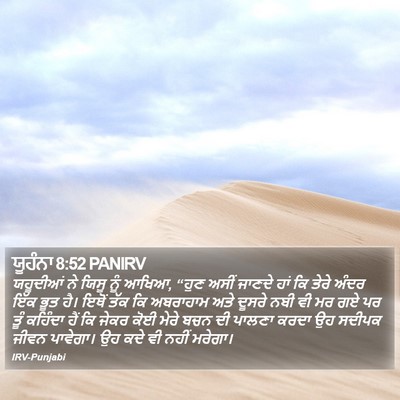 ਯੂਹੰਨਾ 8:52 PANIRV Bible Verse Image