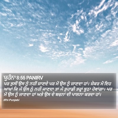 ਯੂਹੰਨਾ 8:55 PANIRV Bible Verse Image