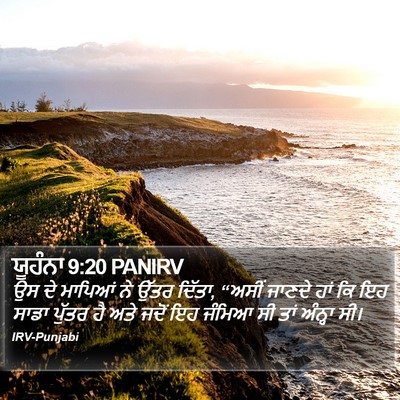 ਯੂਹੰਨਾ 9:20 PANIRV Bible Verse Image