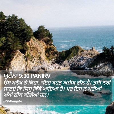 ਯੂਹੰਨਾ 9:30 PANIRV Bible Verse Image