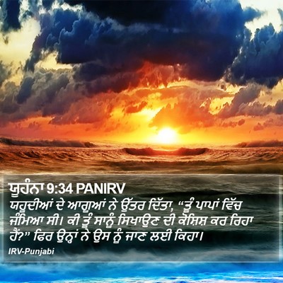 ਯੂਹੰਨਾ 9:34 PANIRV Bible Verse Image