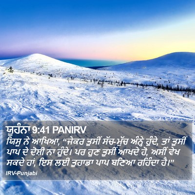 ਯੂਹੰਨਾ 9:41 PANIRV Bible Verse Image