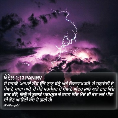 ਯੋਏਲ 1:13 PANIRV Bible Verse Image