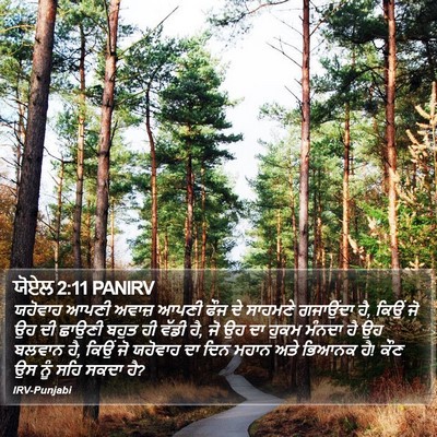 ਯੋਏਲ 2:11 PANIRV Bible Verse Image