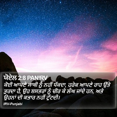 ਯੋਏਲ 2:8 PANIRV Bible Verse Image