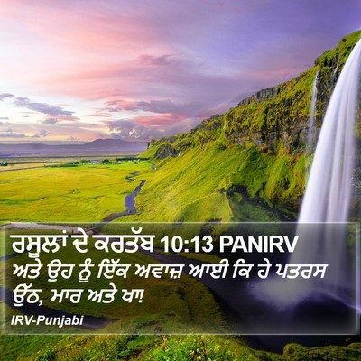 ਰਸੂਲਾਂ ਦੇ ਕਰਤੱਬ 10:13 PANIRV Bible Verse Image