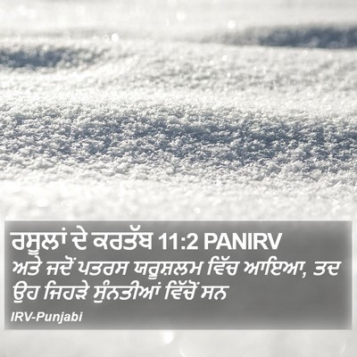 ਰਸੂਲਾਂ ਦੇ ਕਰਤੱਬ 11:2 PANIRV Bible Verse Image