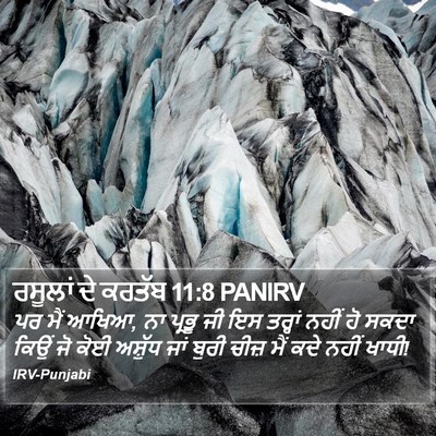 ਰਸੂਲਾਂ ਦੇ ਕਰਤੱਬ 11:8 PANIRV Bible Verse Image