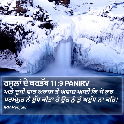 ਰਸੂਲਾਂ ਦੇ ਕਰਤੱਬ 11:9 PANIRV Bible Verse Image