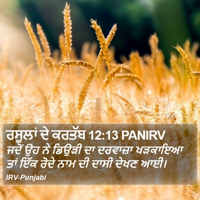 ਰਸੂਲਾਂ ਦੇ ਕਰਤੱਬ 12:13 PANIRV Bible Verse Image