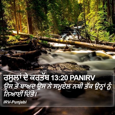 ਰਸੂਲਾਂ ਦੇ ਕਰਤੱਬ 13:20 PANIRV Bible Verse Image