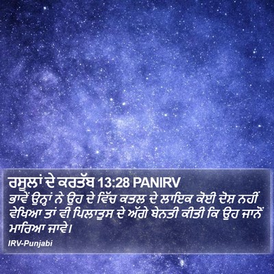 ਰਸੂਲਾਂ ਦੇ ਕਰਤੱਬ 13:28 PANIRV Bible Verse Image
