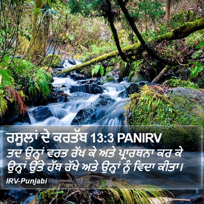 ਰਸੂਲਾਂ ਦੇ ਕਰਤੱਬ 13:3 PANIRV Bible Verse Image