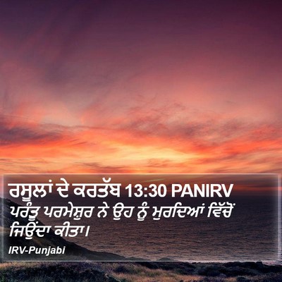 ਰਸੂਲਾਂ ਦੇ ਕਰਤੱਬ 13:30 PANIRV Bible Verse Image