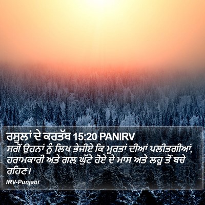 ਰਸੂਲਾਂ ਦੇ ਕਰਤੱਬ 15:20 PANIRV Bible Verse Image