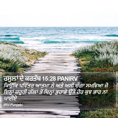 ਰਸੂਲਾਂ ਦੇ ਕਰਤੱਬ 15:28 PANIRV Bible Verse Image