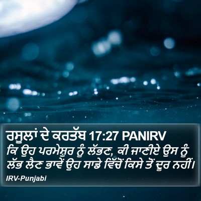 ਰਸੂਲਾਂ ਦੇ ਕਰਤੱਬ 17:27 PANIRV Bible Verse Image