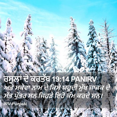 ਰਸੂਲਾਂ ਦੇ ਕਰਤੱਬ 19:14 PANIRV Bible Verse Image