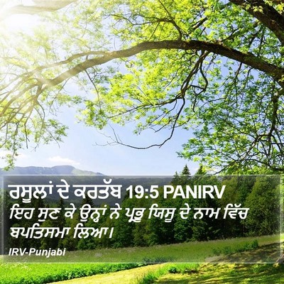 ਰਸੂਲਾਂ ਦੇ ਕਰਤੱਬ 19:5 PANIRV Bible Verse Image