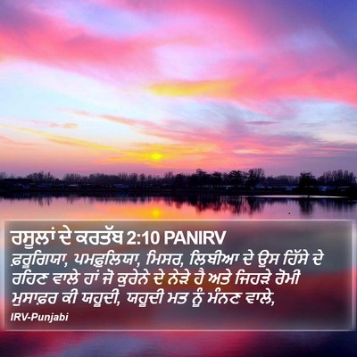 ਰਸੂਲਾਂ ਦੇ ਕਰਤੱਬ 2:10 PANIRV Bible Verse Image