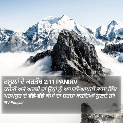 ਰਸੂਲਾਂ ਦੇ ਕਰਤੱਬ 2:11 PANIRV Bible Verse Image