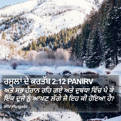 ਰਸੂਲਾਂ ਦੇ ਕਰਤੱਬ 2:12 PANIRV Bible Verse Image
