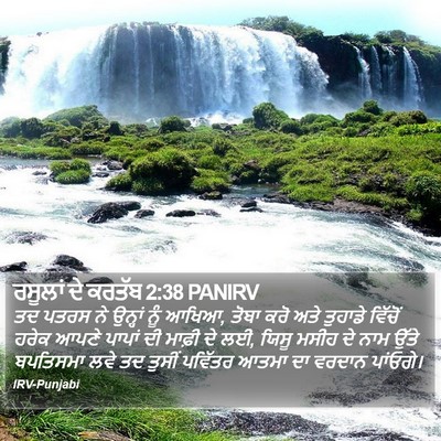 ਰਸੂਲਾਂ ਦੇ ਕਰਤੱਬ 2:38 PANIRV Bible Verse Image