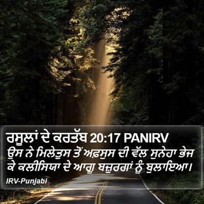 ਰਸੂਲਾਂ ਦੇ ਕਰਤੱਬ 20:17 PANIRV Bible Verse Image