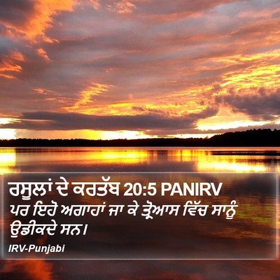 ਰਸੂਲਾਂ ਦੇ ਕਰਤੱਬ 20:5 PANIRV Bible Verse Image