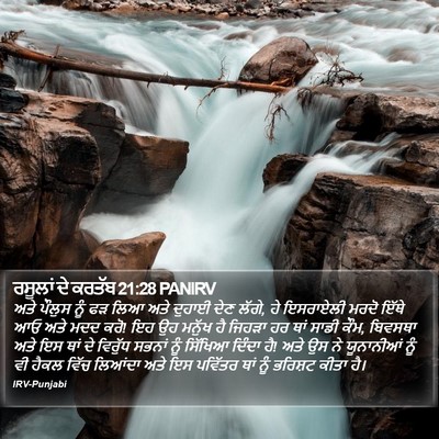 ਰਸੂਲਾਂ ਦੇ ਕਰਤੱਬ 21:28 PANIRV Bible Verse Image
