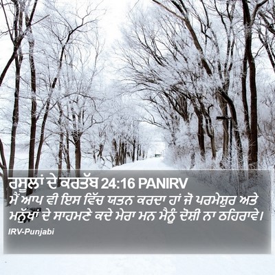 ਰਸੂਲਾਂ ਦੇ ਕਰਤੱਬ 24:16 PANIRV Bible Verse Image