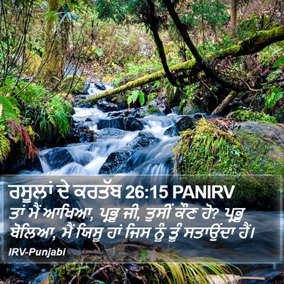 ਰਸੂਲਾਂ ਦੇ ਕਰਤੱਬ 26:15 PANIRV Bible Verse Image