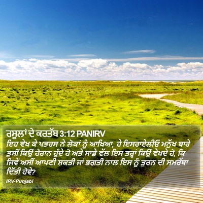 ਰਸੂਲਾਂ ਦੇ ਕਰਤੱਬ 3:12 PANIRV Bible Verse Image