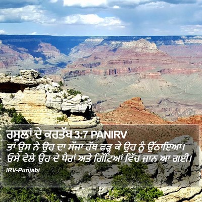 ਰਸੂਲਾਂ ਦੇ ਕਰਤੱਬ 3:7 PANIRV Bible Verse Image