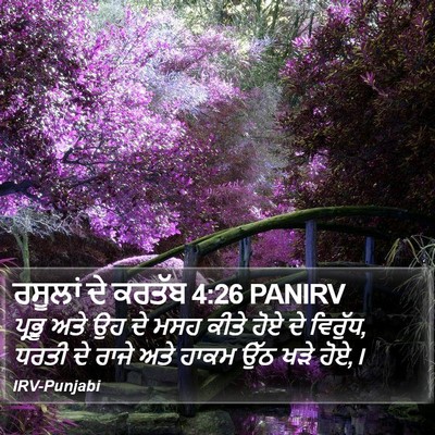 ਰਸੂਲਾਂ ਦੇ ਕਰਤੱਬ 4:26 PANIRV Bible Verse Image