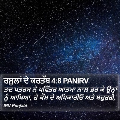 ਰਸੂਲਾਂ ਦੇ ਕਰਤੱਬ 4:8 PANIRV Bible Verse Image