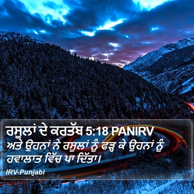ਰਸੂਲਾਂ ਦੇ ਕਰਤੱਬ 5:18 PANIRV Bible Verse Image