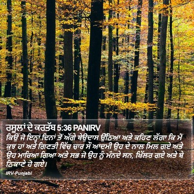 ਰਸੂਲਾਂ ਦੇ ਕਰਤੱਬ 5:36 PANIRV Bible Verse Image
