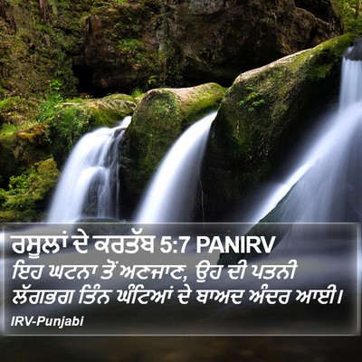 ਰਸੂਲਾਂ ਦੇ ਕਰਤੱਬ 5:7 PANIRV Bible Verse Image