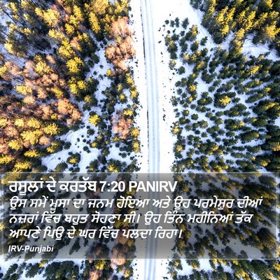 ਰਸੂਲਾਂ ਦੇ ਕਰਤੱਬ 7:20 PANIRV Bible Verse Image