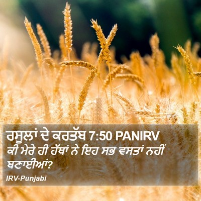 ਰਸੂਲਾਂ ਦੇ ਕਰਤੱਬ 7:50 PANIRV Bible Verse Image
