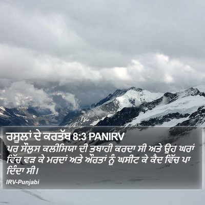 ਰਸੂਲਾਂ ਦੇ ਕਰਤੱਬ 8:3 PANIRV Bible Verse Image