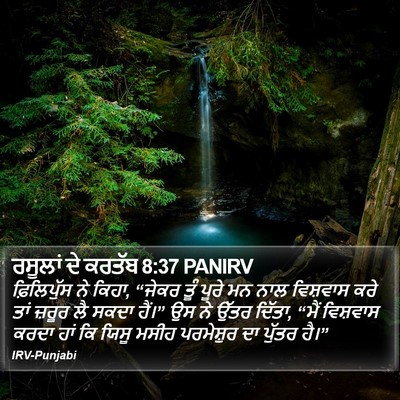 ਰਸੂਲਾਂ ਦੇ ਕਰਤੱਬ 8:37 PANIRV Bible Verse Image