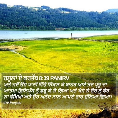 ਰਸੂਲਾਂ ਦੇ ਕਰਤੱਬ 8:39 PANIRV Bible Verse Image