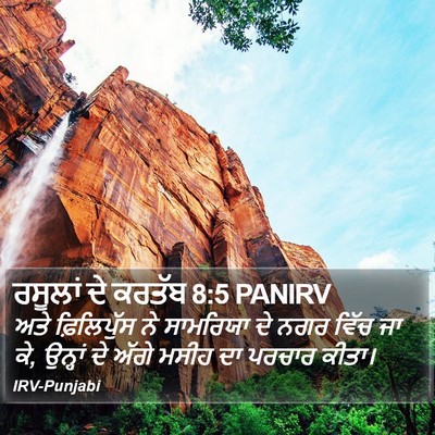 ਰਸੂਲਾਂ ਦੇ ਕਰਤੱਬ 8:5 PANIRV Bible Verse Image